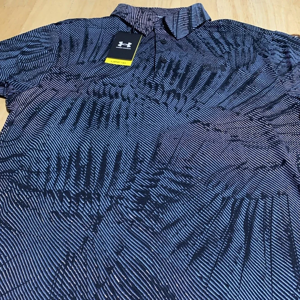 Under Armour Playoff 2.0 Printed Polo‎ Men's Medium Floral Loose Fit UPF 40 New